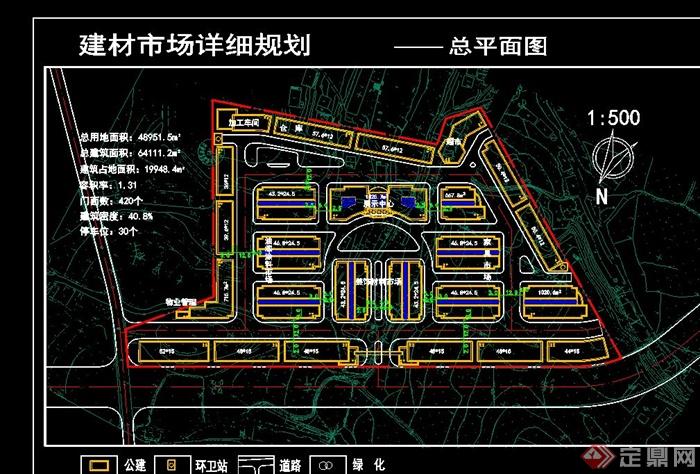 某建材市場(chǎng)規(guī)劃cad平面圖[原創(chuàng)]